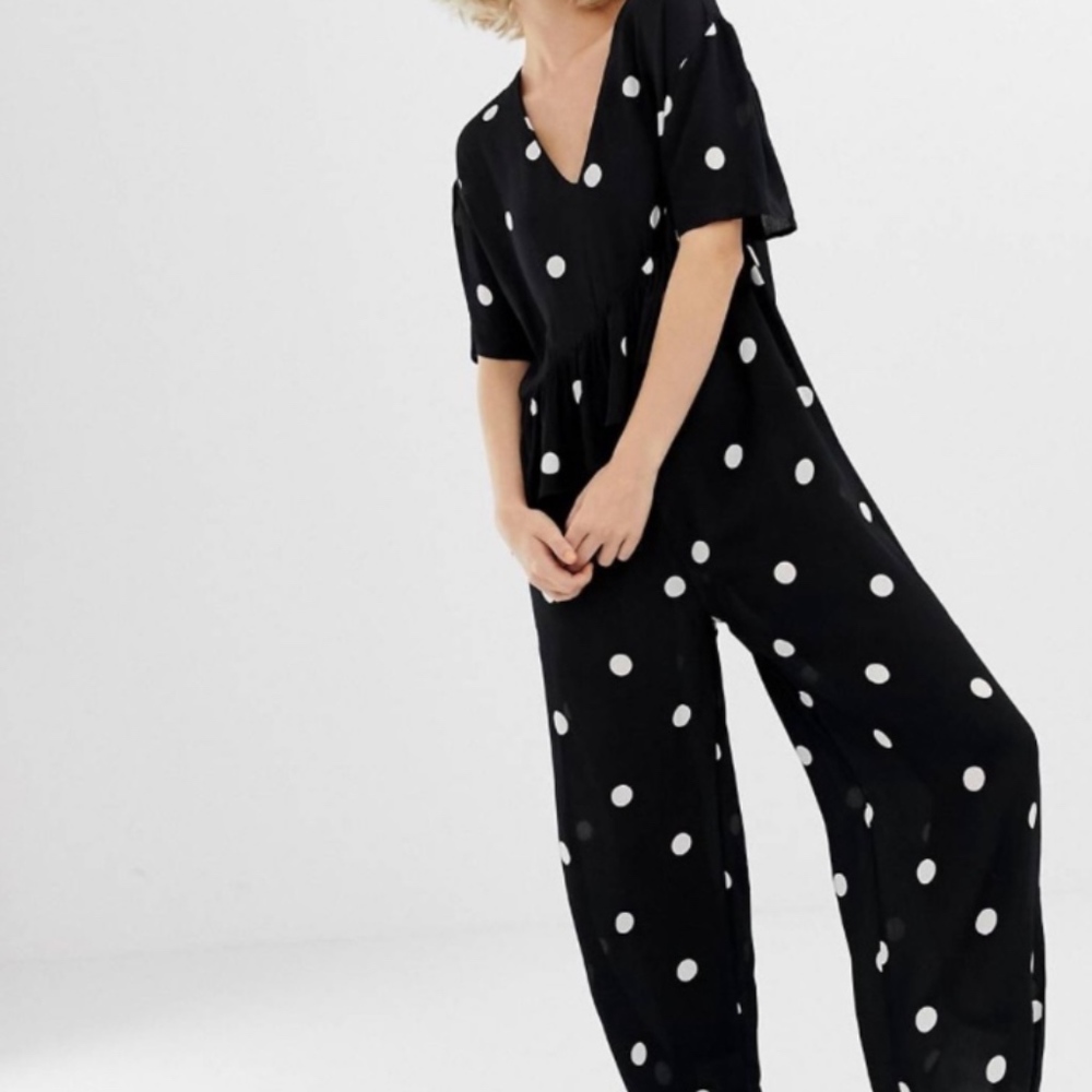 polka dot jumpsuit
